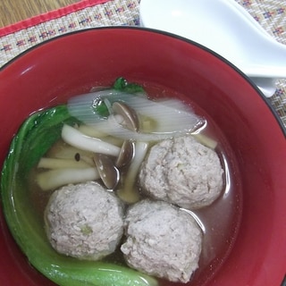 ふわっふわ★豆腐入り肉団子スープ